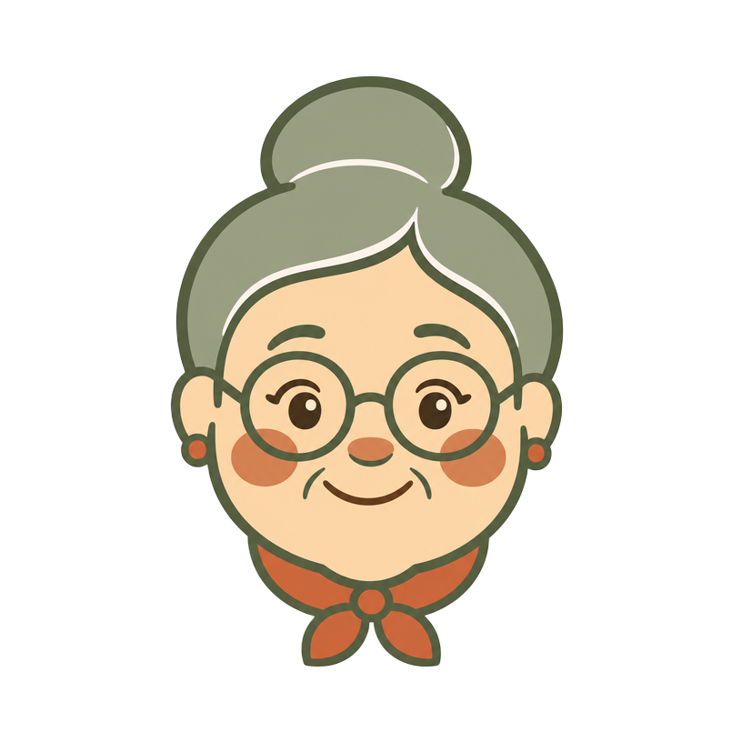 Dona Dita, a mascote do aplicativo